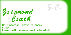 zsigmond csath business card